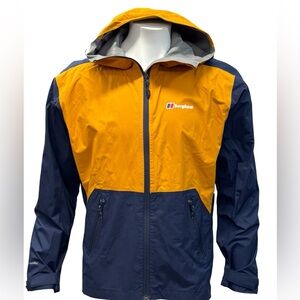 Berghaus Hydroshell Yellow Blue Women's Waterproof Rainproof Jacket Coat Medium